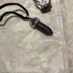 Earth tone stone choker, / Cats eye ring sz 8